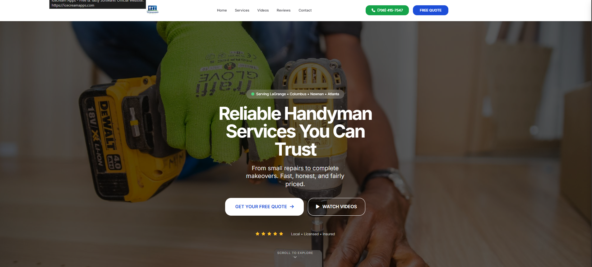 TG Handiman website